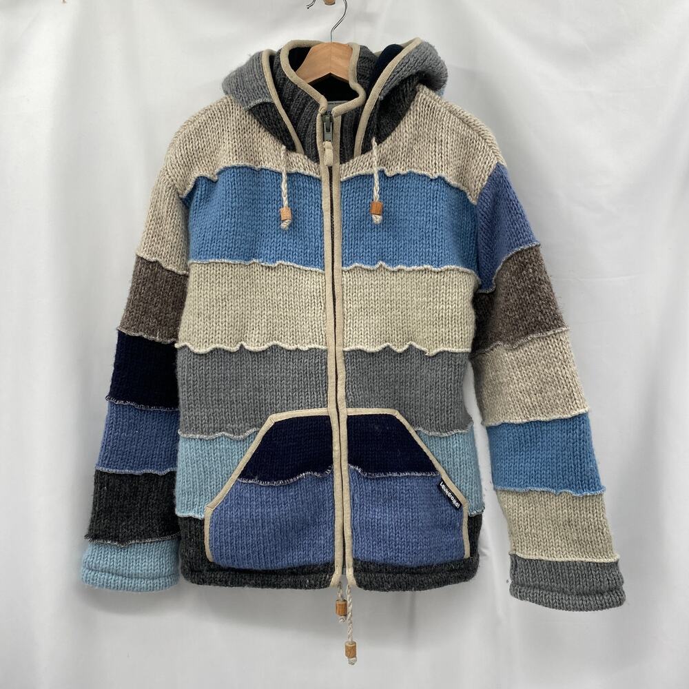 Laundromat wool striped lined jacket